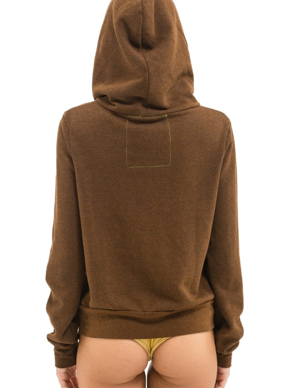 5 STRIPE HOODIE - CHOCOLATE // WHITE NEON - Picture 3 of 3